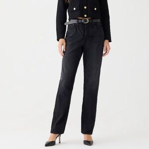 J.Crew Mid-Rise 90’s Classic Straight Leg Jean Washed Black Denim Size 28